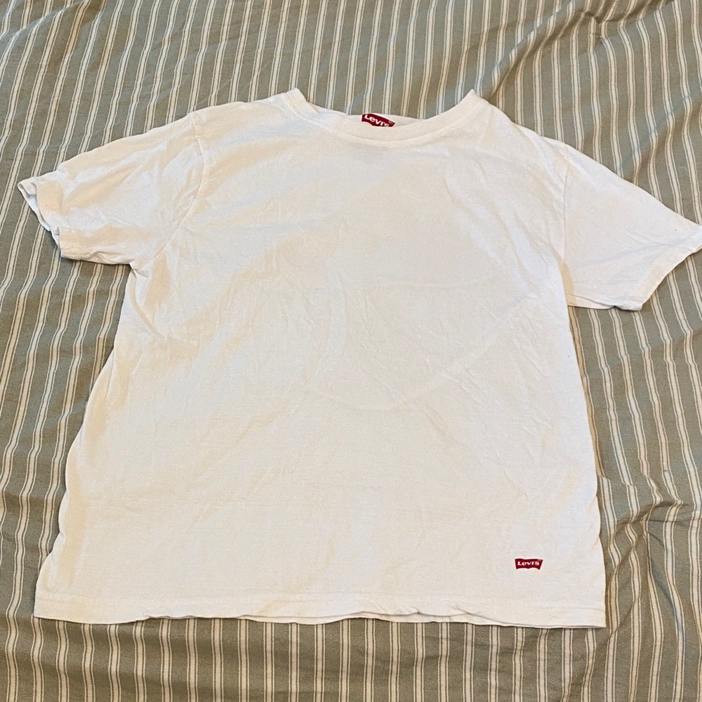 Levi's White Undershirt Tee with Red Logo Tabs-3 pack